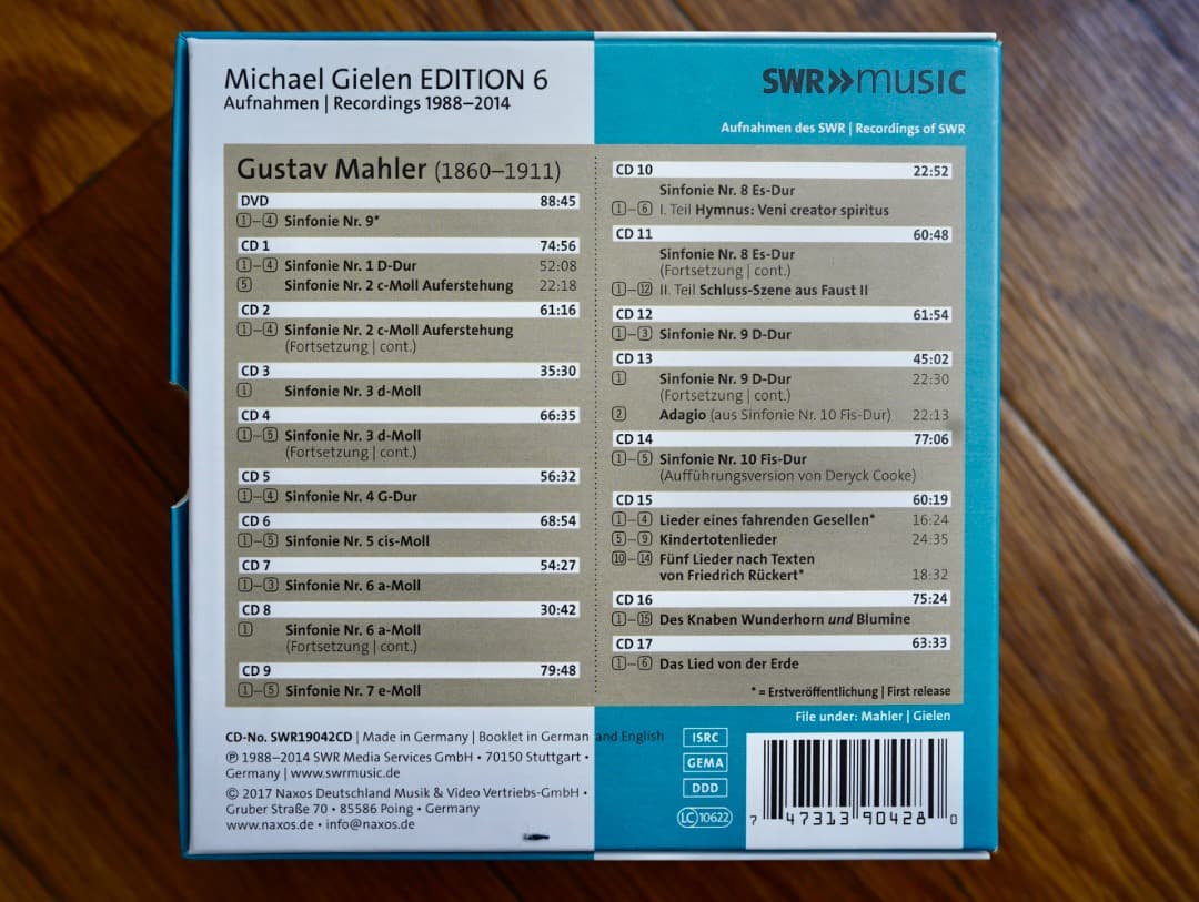 ミヒャエル・ギーレン・エディション 第6集 マーラー : 交響曲全集、歌曲集