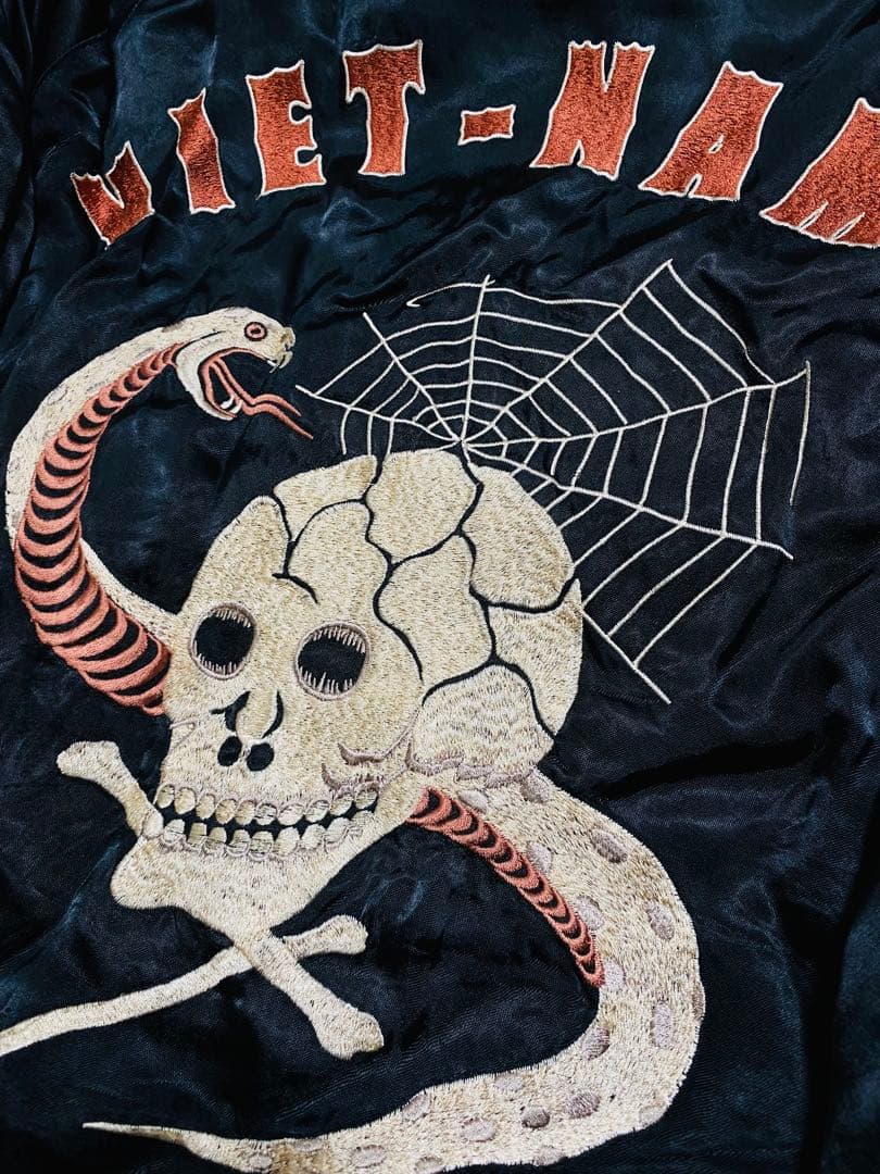 龍 蛇 スカル 日本限定版 スカジャン vintage unisex レーヨン