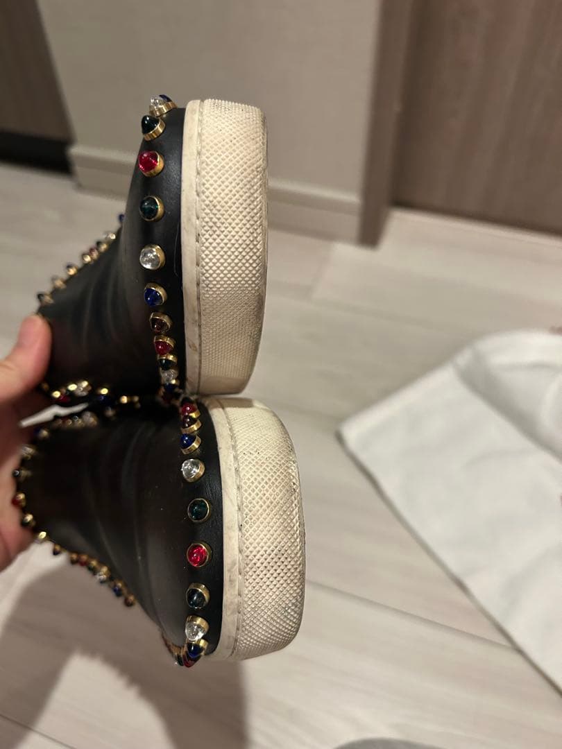 か*な様 クリスチャンルブタン　スタッズ　スリッポン　38 マルチカラー