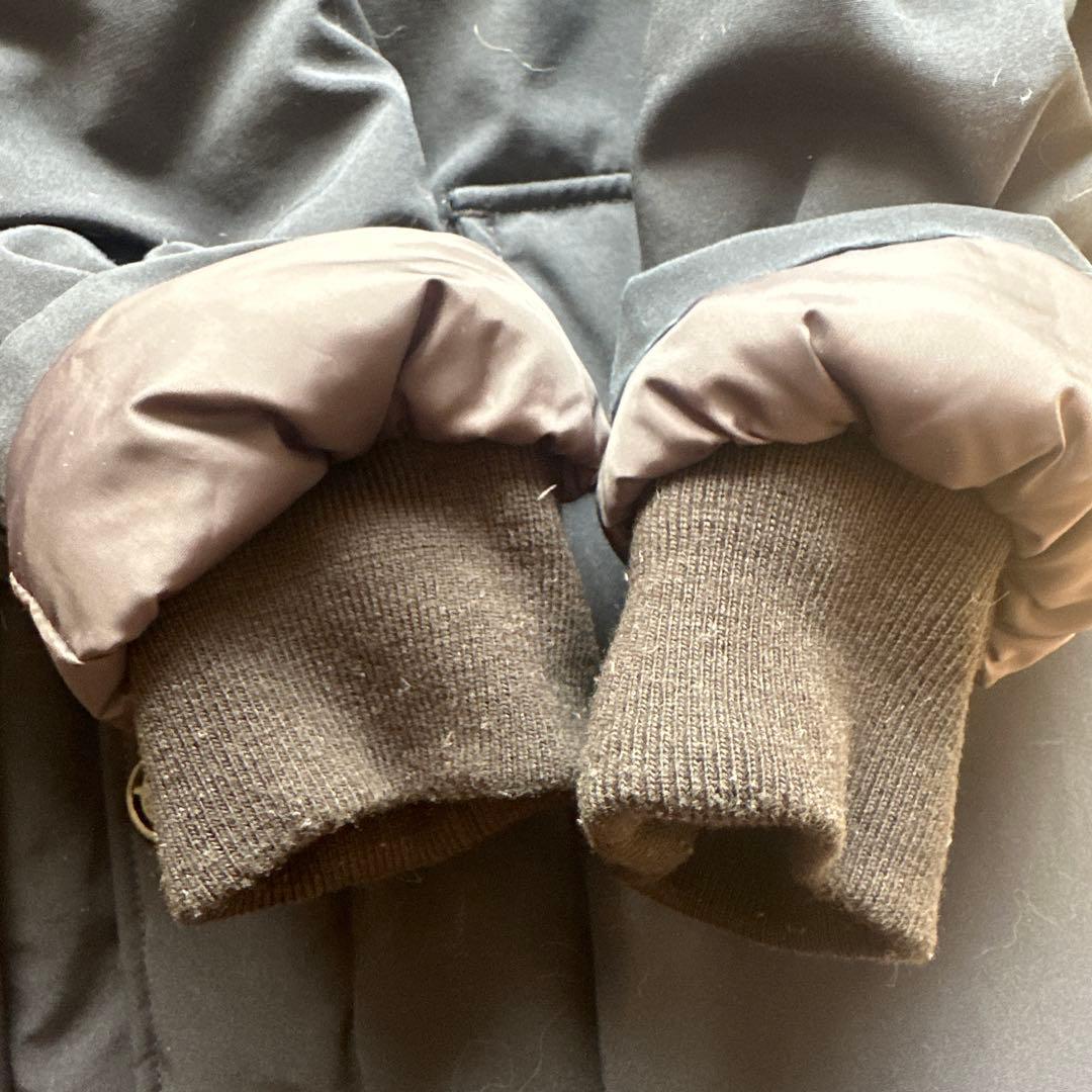 DANTON ダントン タッサーダウンジャケット ネイビー 38 ファー