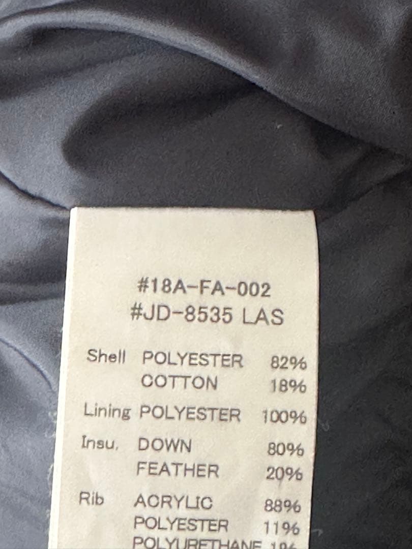 DANTON ダントン タッサーダウンジャケット ネイビー 38 ファー