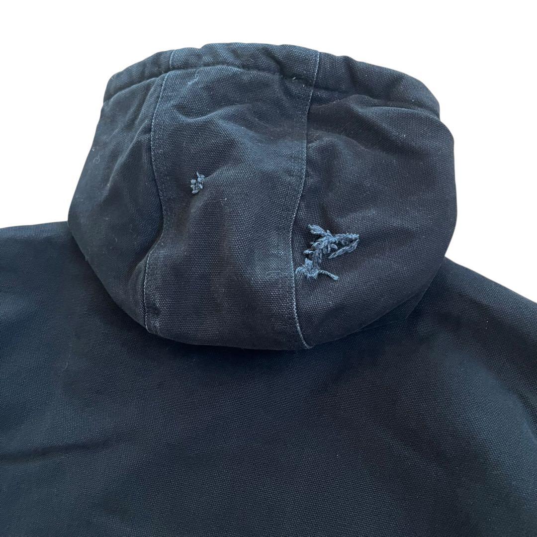 Vintage アクティブジャケット パーカー ダック地 ブラック L 短丈古着