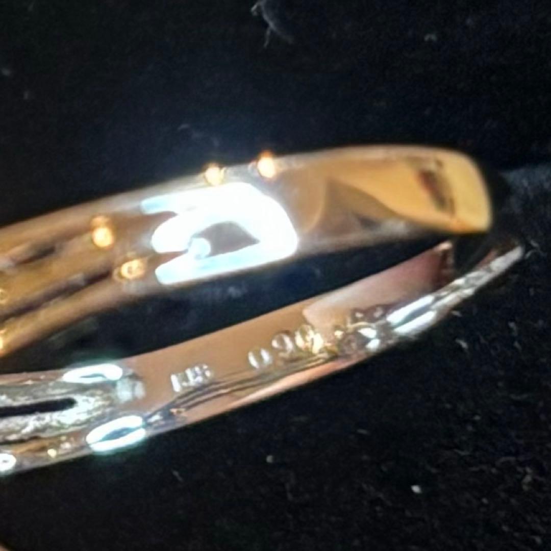 K18 タンザナイト 0.20 ダイヤモンド リング 指輪 18金