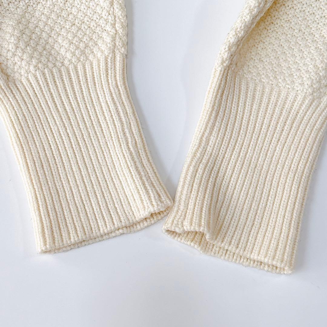 アメリヴィンテージ⁑2wayケーブルビッグニットプルオーバー　ホワイト　洗える