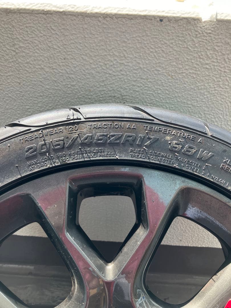 124スパイダーホイール 4本 17インチ 10分山 NS-2R Hiro