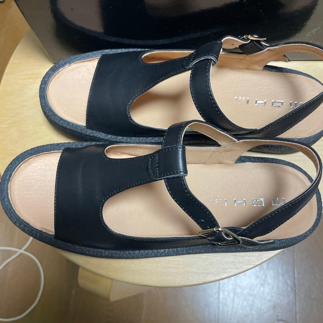 専用です。MOHI ブラック コンフォートサンダル