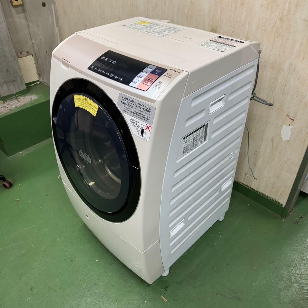 177送料設置無料 日立ドラム式洗濯機　乾燥機能付き　11㌔