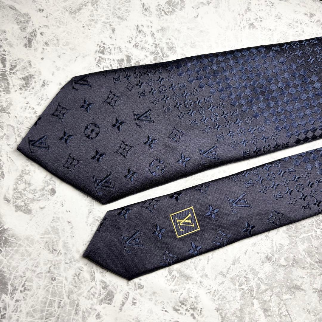 ✨未使用級✨ LOUIS VUITTON モノグラム ネイビー 人気 ネクタイ