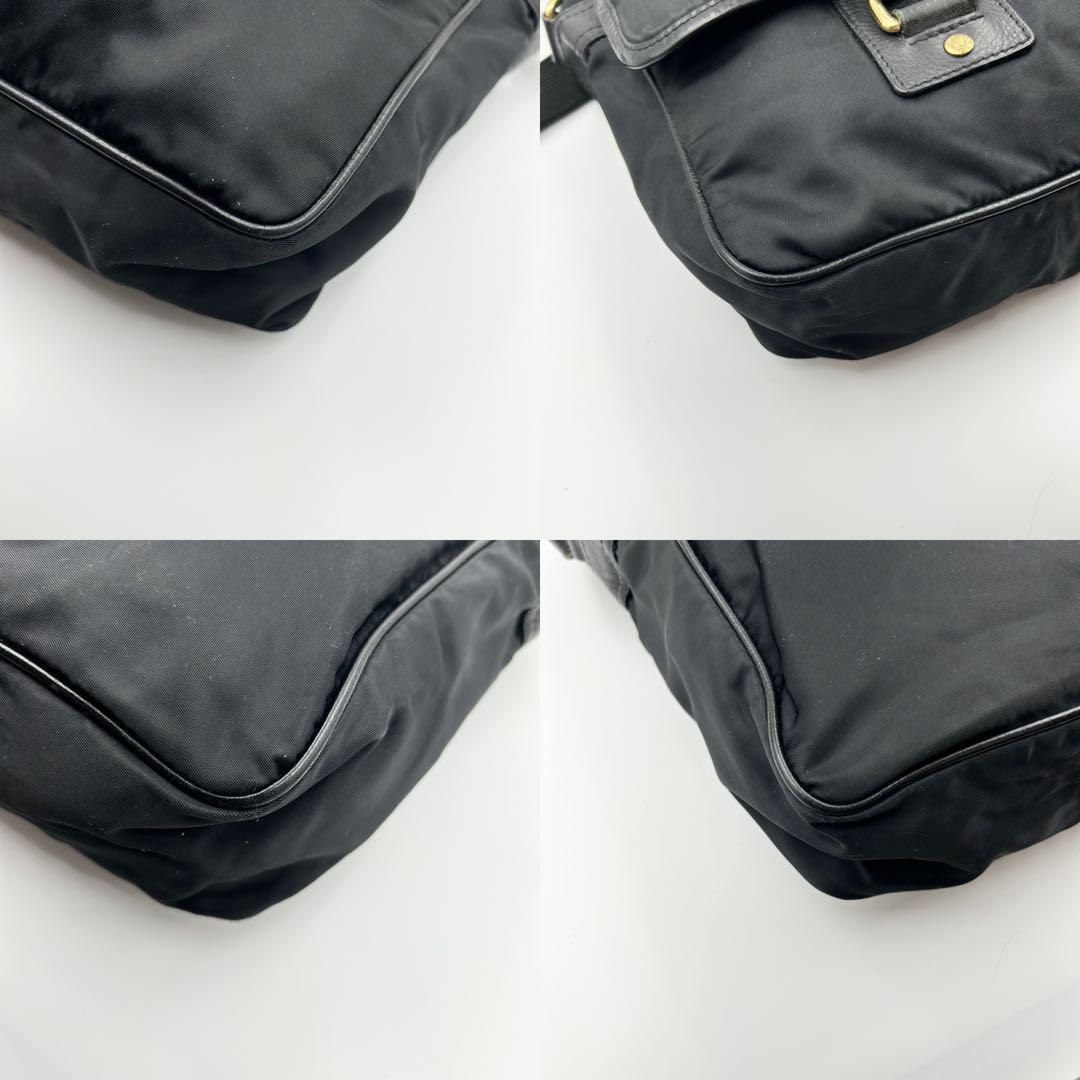 希少✨ ハンティングワールド ショルダーバッグ メッセンジャー メタルロゴ 黒