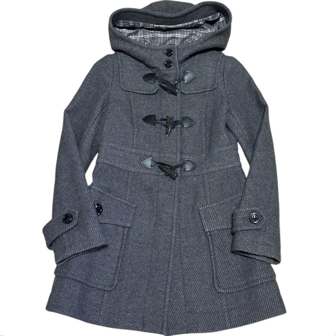 バーバリーブルーレーベル　ダッフルコート　ノバチェック　ミドル　ウール　y2k