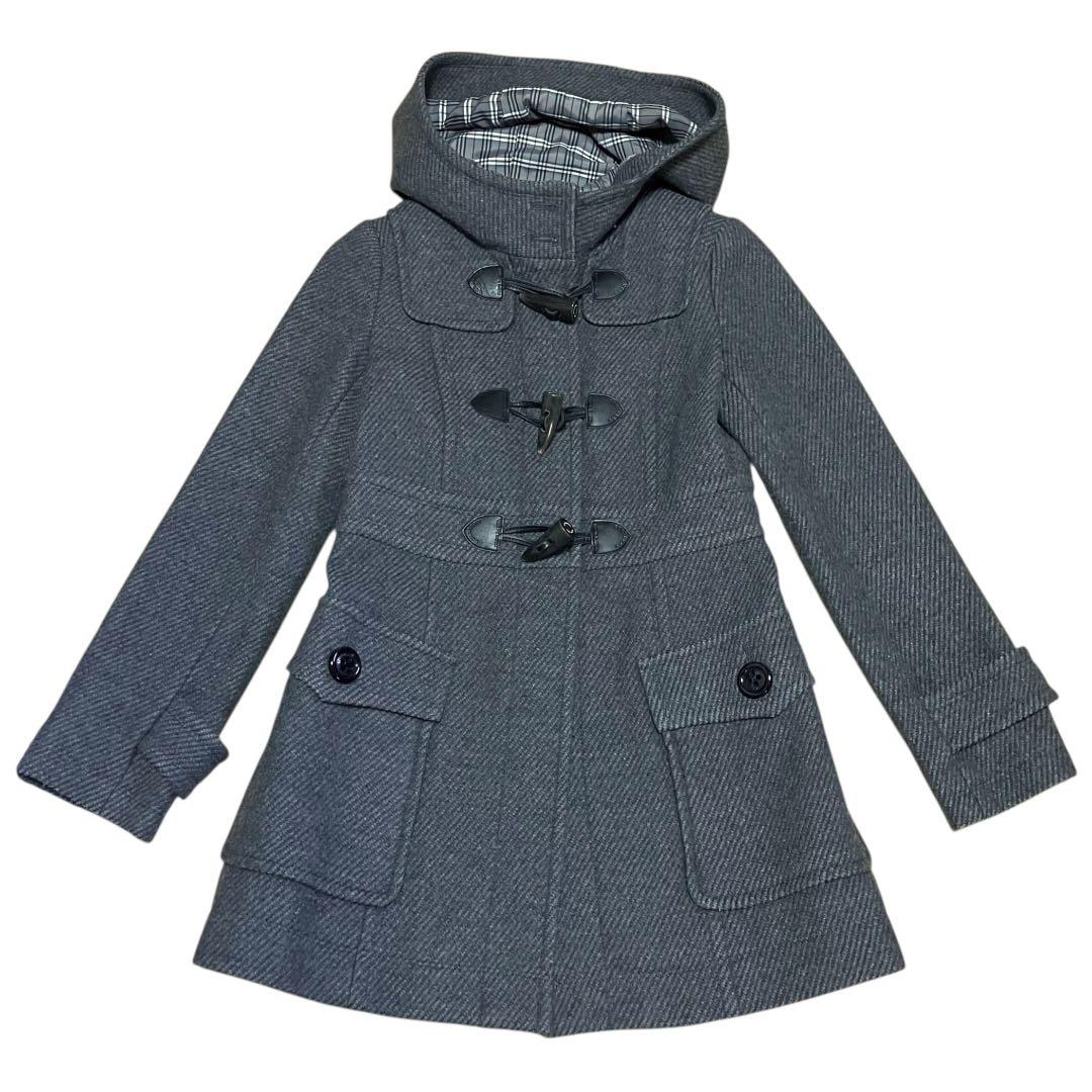 バーバリーブルーレーベル　ダッフルコート　ノバチェック　ミドル　ウール　y2k