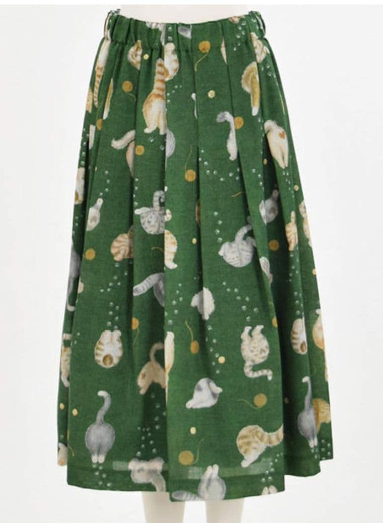 フランシュリッペ　猫 柄スカート