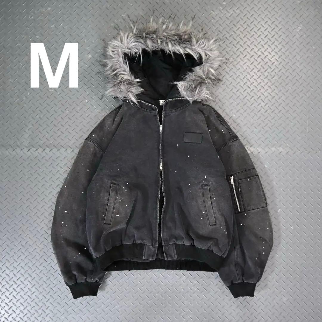 【美品】地底人 ウォッシュドファージャケットMサイズ