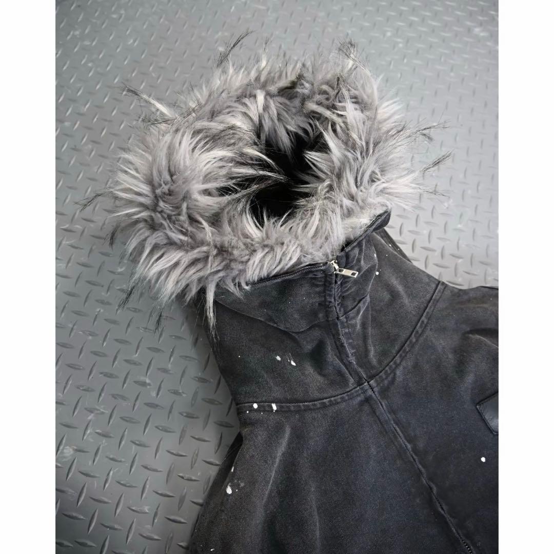 【美品】地底人 ウォッシュドファージャケットMサイズ