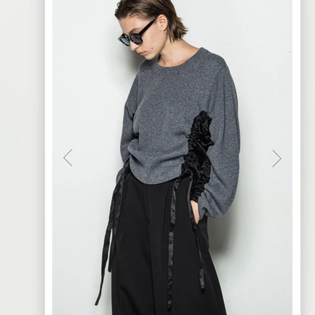 エッセンロートレアモン★サテンドッキングウールカシミヤニット