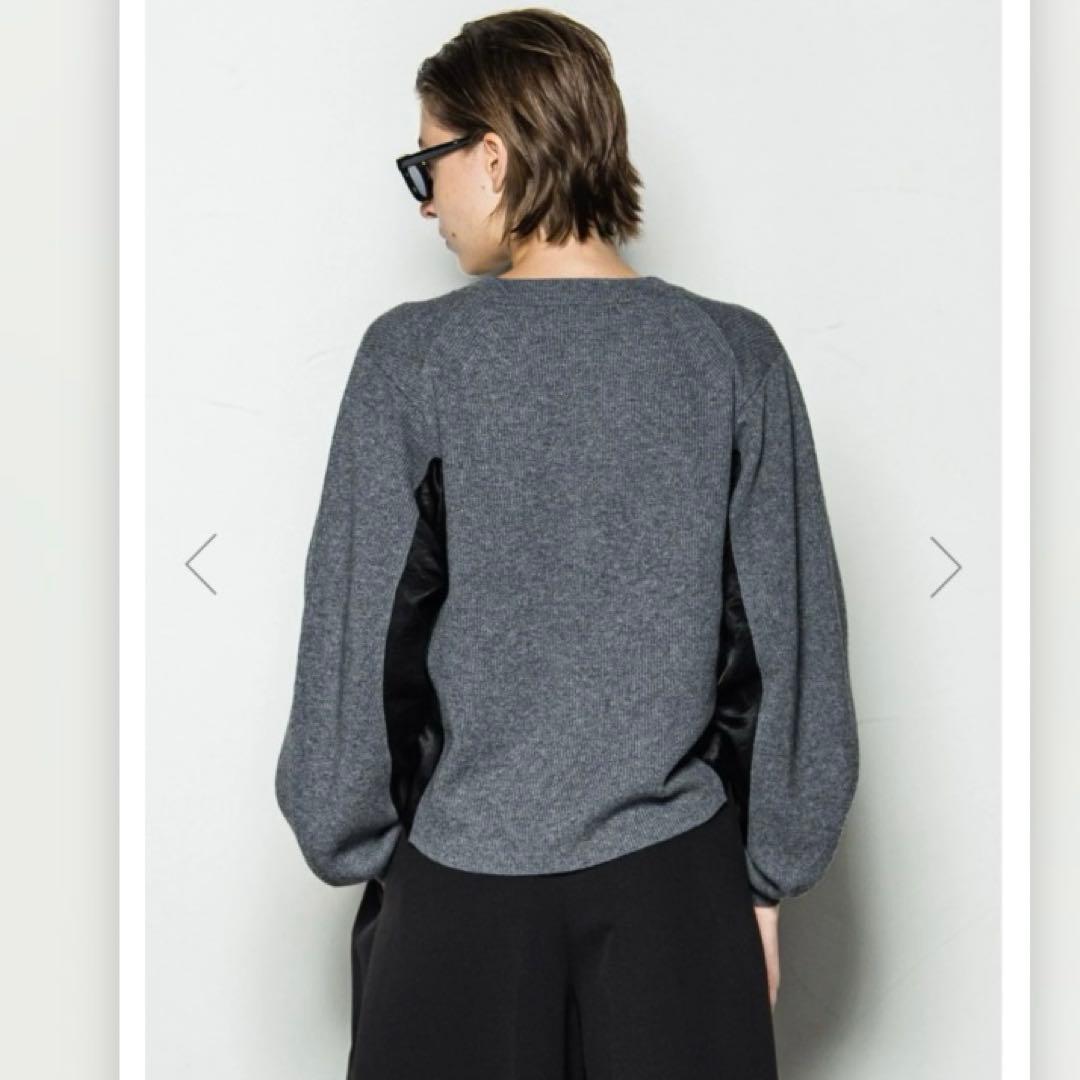 エッセンロートレアモン★サテンドッキングウールカシミヤニット