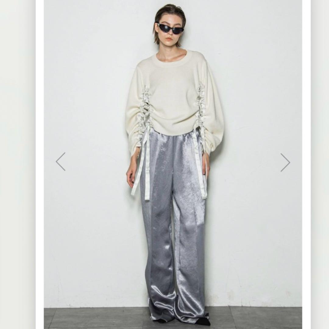 エッセンロートレアモン★サテンドッキングウールカシミヤニット