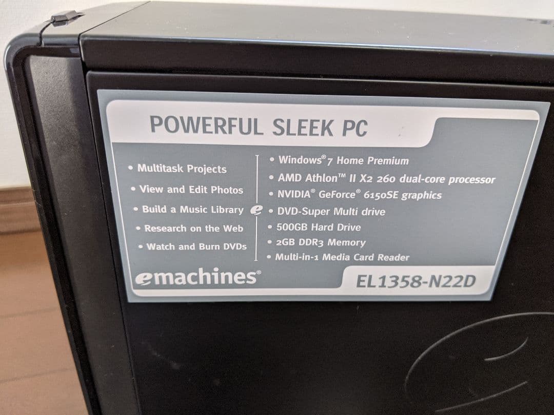 スマホ・タブレット・パソコン emachines EL1358-N22D