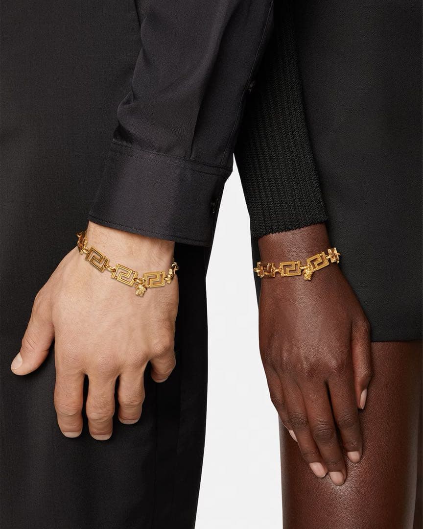 VERSACE ゴールド グレカブレスレット　箱あり