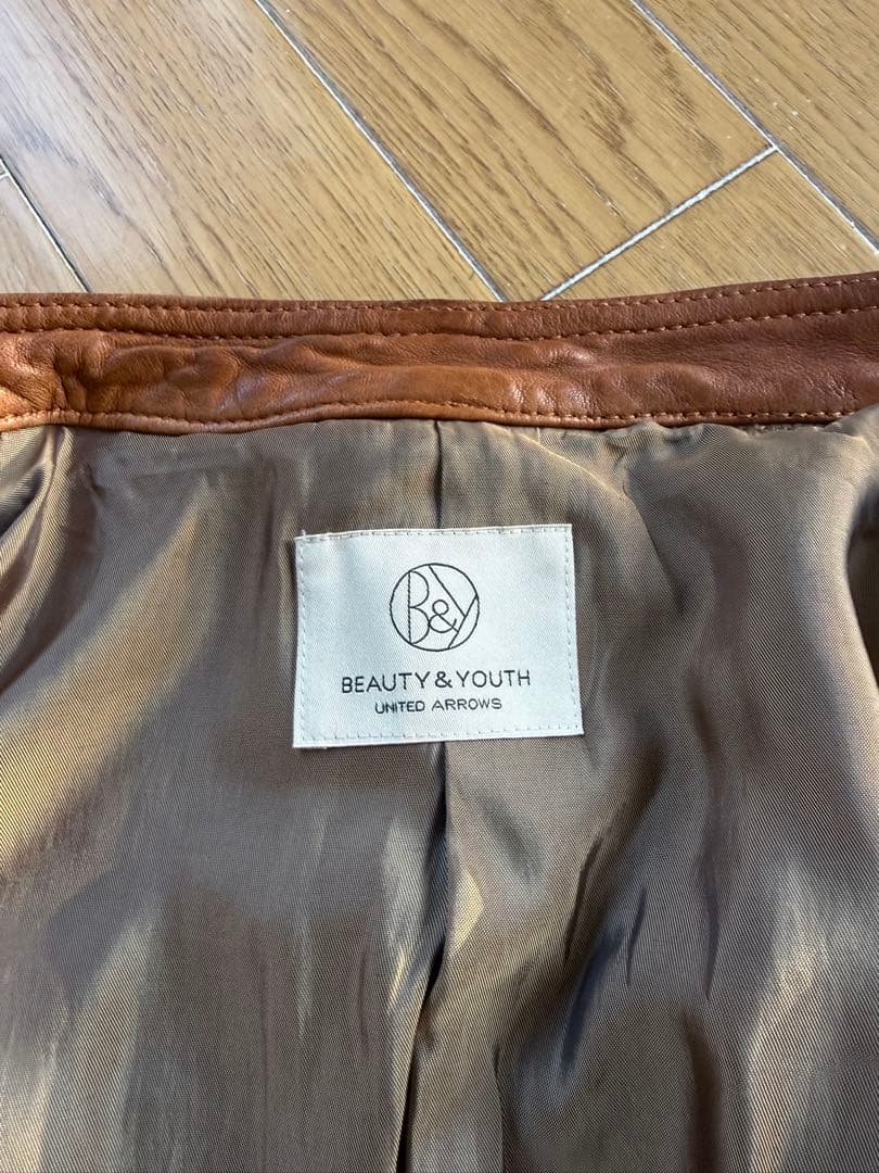 BEAUTY&YOUTH ライダース ラムレザージャケット ユナイテッドアローズ