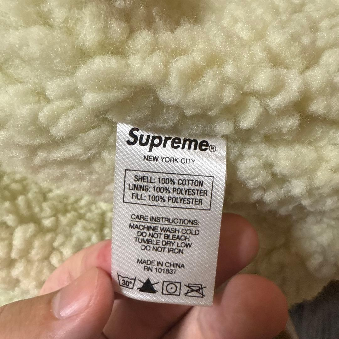 Supremeシュプリーム　キルティング パイル地ロゴジャケット　ほぼ未使用美品