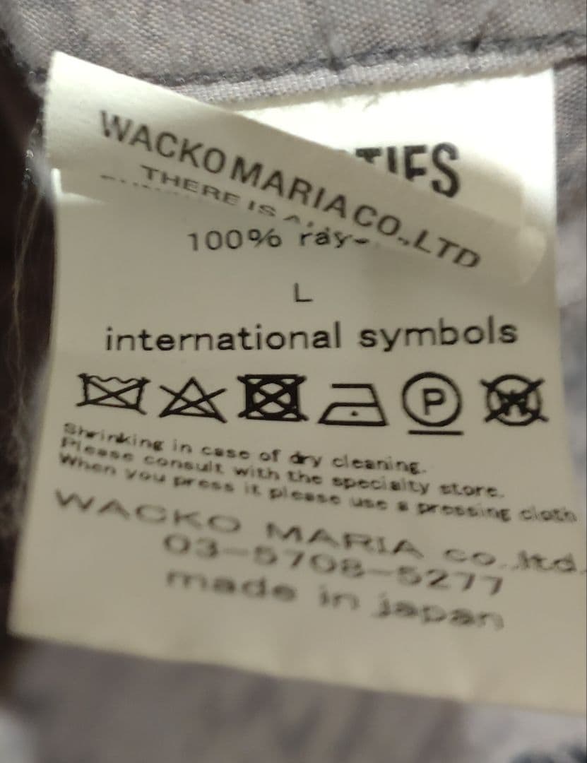 トップス WACKO MARIA PYTHON OPEN COLLAR SHIRT