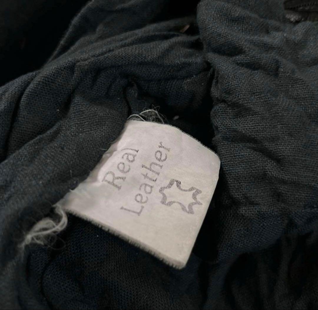 茶芯 80s ダブルライダースジャケット タロン ユーロヴィンテージ 本革 短丈