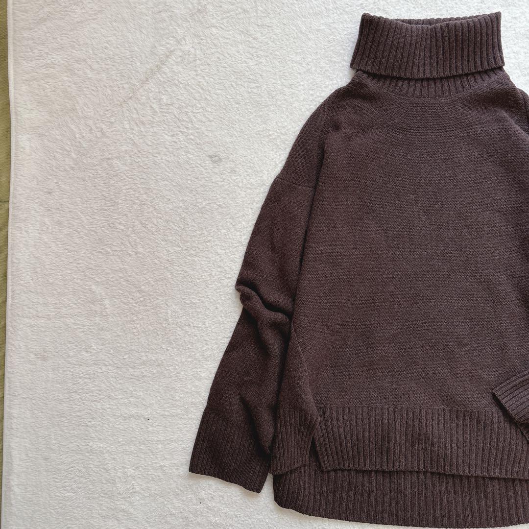 FRAMeWORK AQUAタートルプルオーバー カシミヤ混