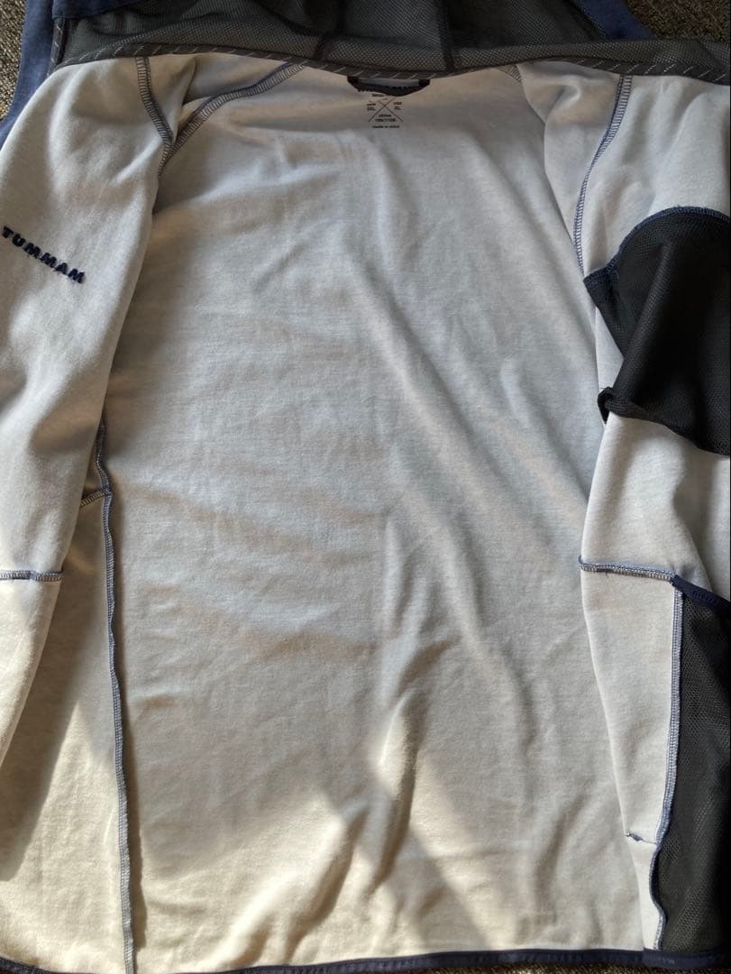 MAMMUT(マムート)フルジップパーカー 刺繍ロゴ 希少2XLサイズ ネイビー