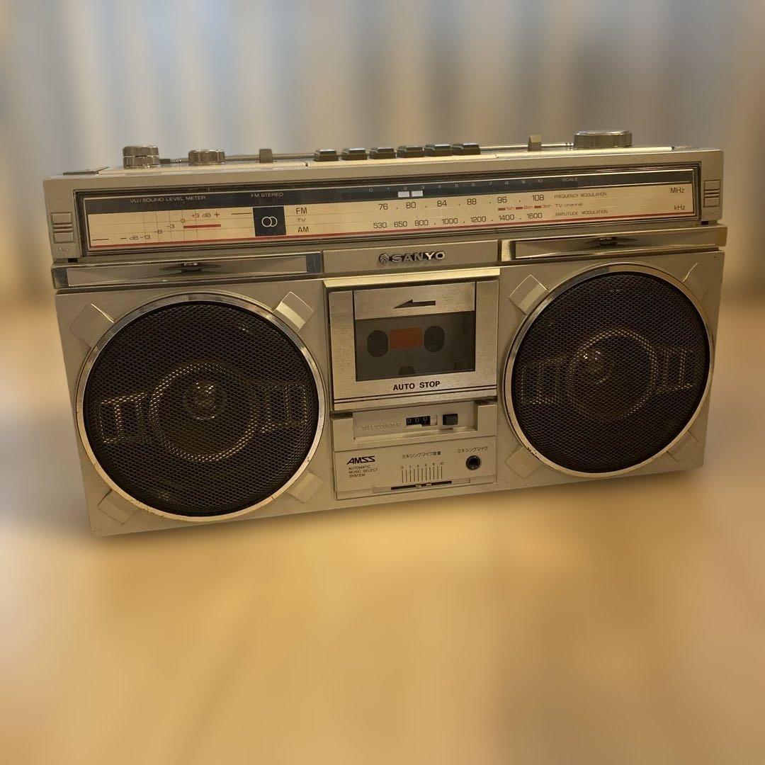 【当時物】SANYO MR-X1 ラジカセ Town U4 昭和レトロ ※難あり