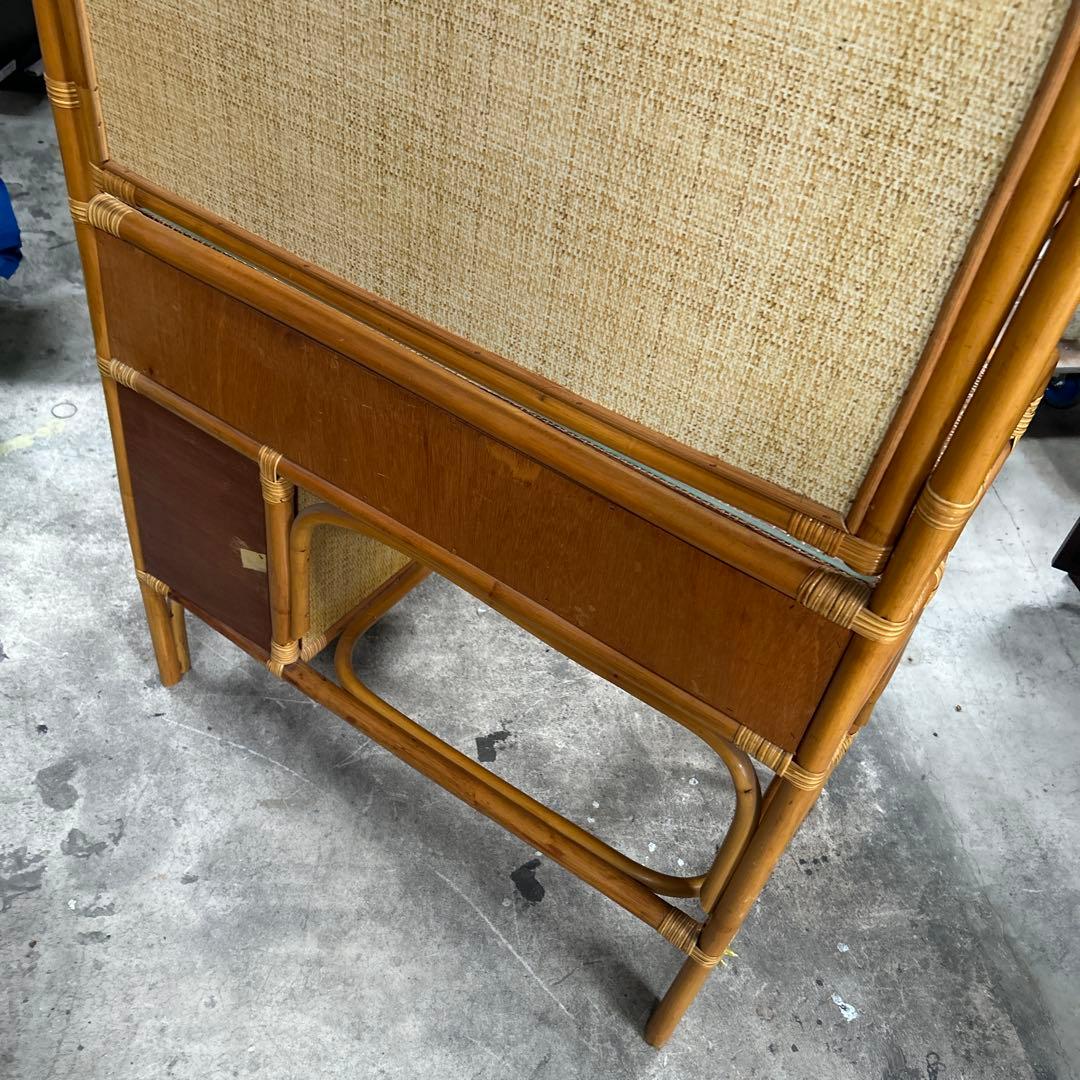 ラタン製ドレッサー・鏡台 アーチ型ミラー