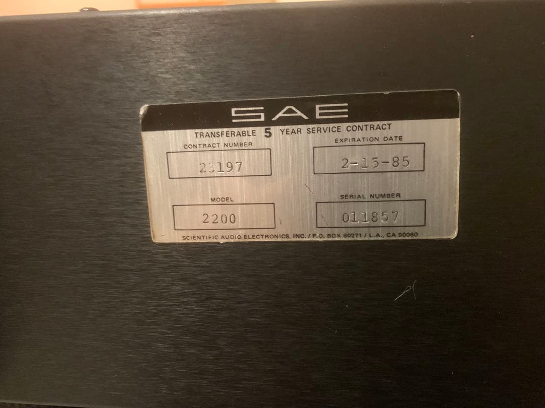 sae 2200 パワーアンプ　ジャンク通電確認のみ　jbl tannoy