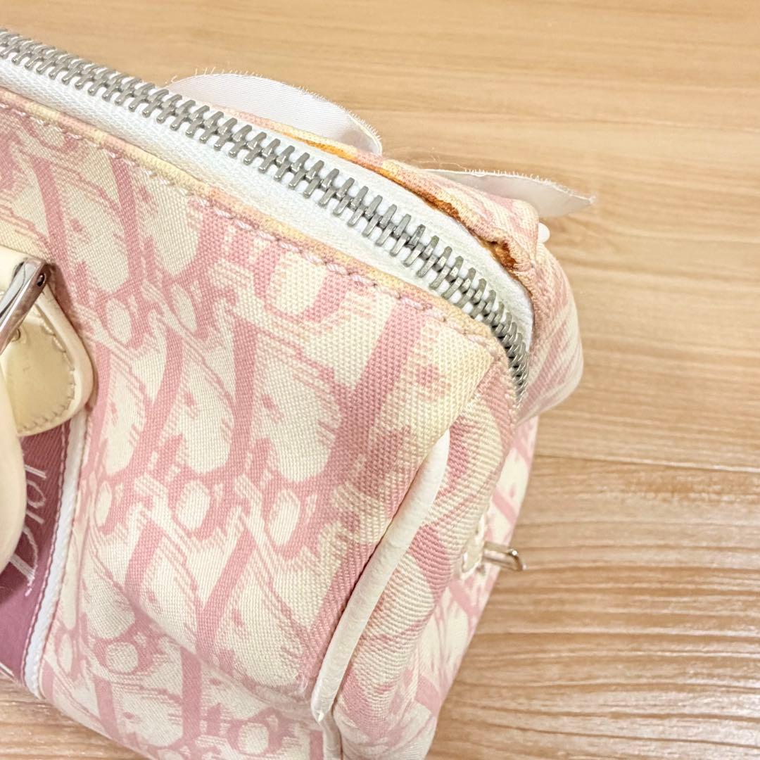 G*迎様 Christian Dior トロッター ピンク ボストン バッグ 鞄