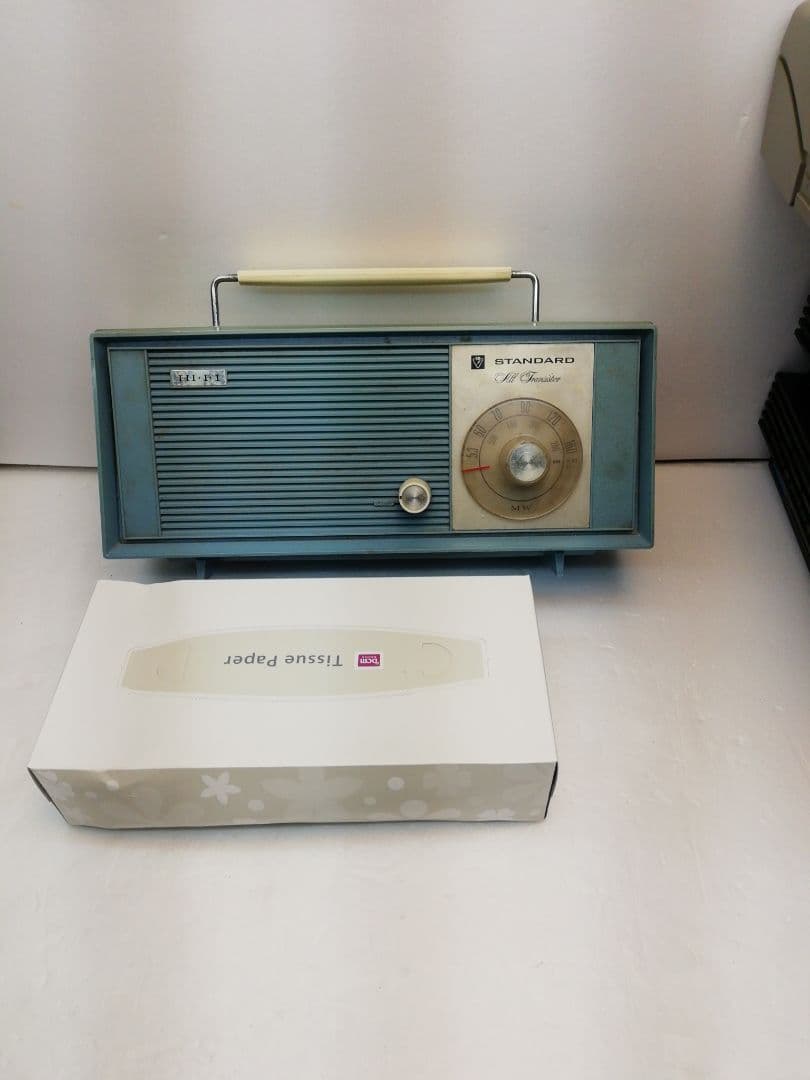 STANDARD SR-F663 6石トランジスターラジオ 青 ハンドル付き