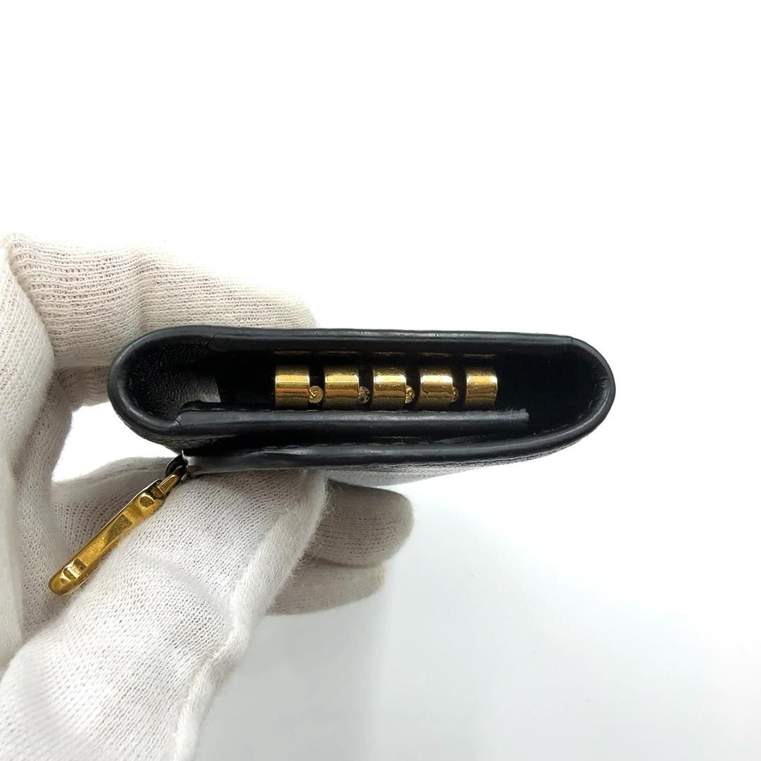 ◇クリスチャンディオール◇レザー/サドル/4連/キーケース/ブラック/ゴールド