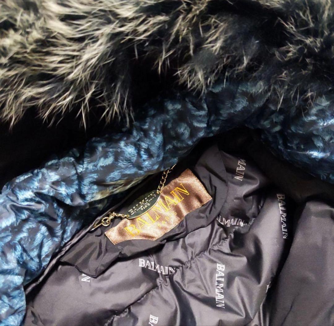 【未使用】最終SALE。BALMAN ダウン95%ブルーFOX軽量ダウンコート
