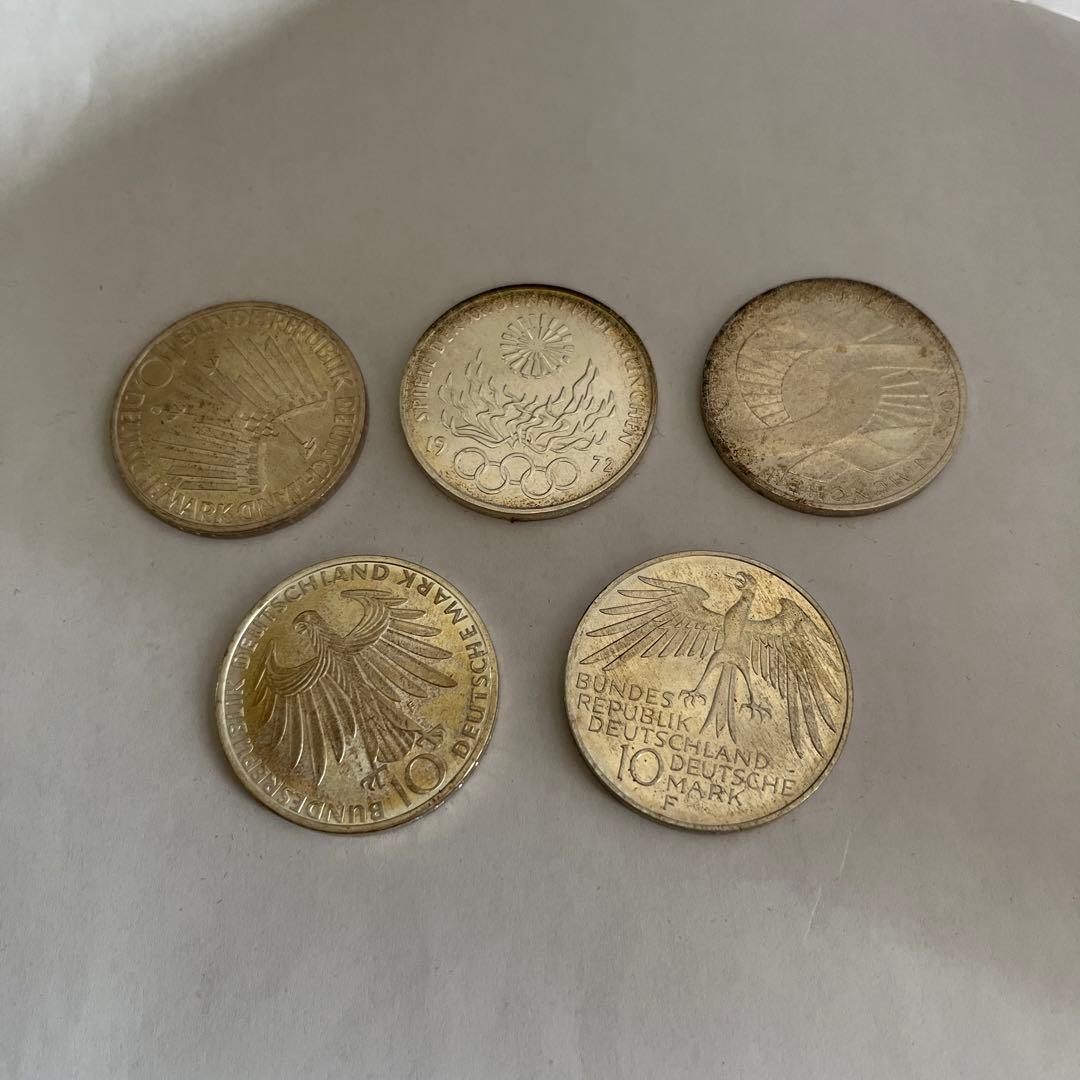 ミュンヘンオリンピック記念銀貨 10マルク 5点セット