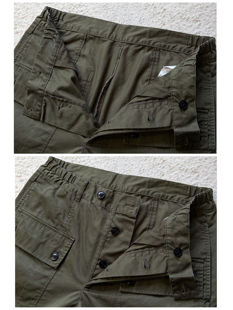 【極美品】バブアー×メゾンキツネ シャツ カーゴパンツ セットアップ ロゴパッチ