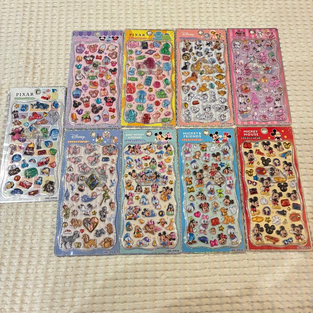 正規品 ディズニー プチドロップシール ピクサー ミッキー ダンボ アリス