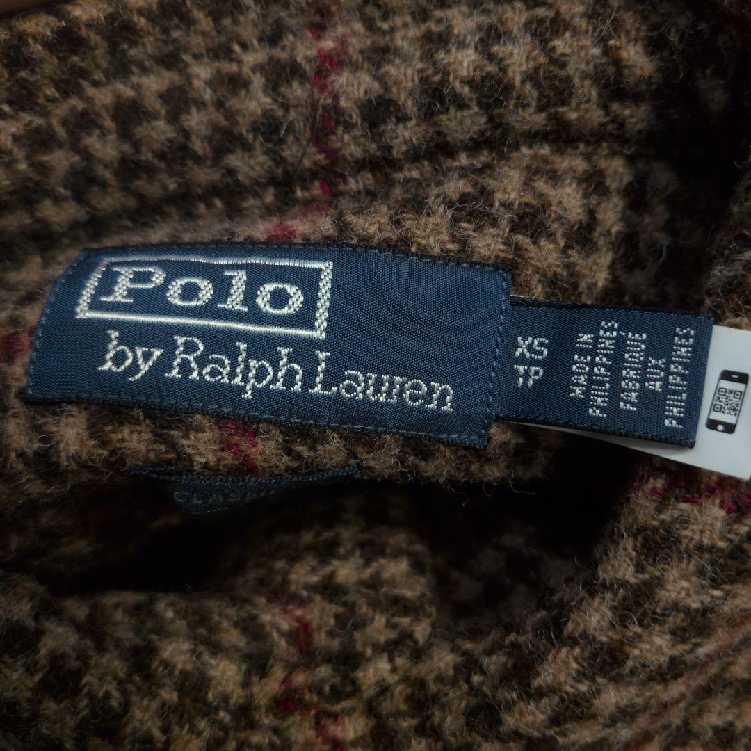 美品　試着のみ　POLO　ラルフローレン　ツイード　シャツ　エルボーレザー