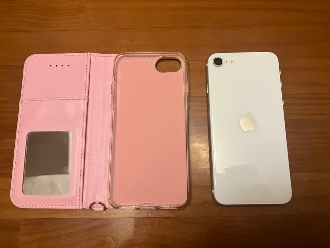 iPhoneSE ピンク ミラー付きケース