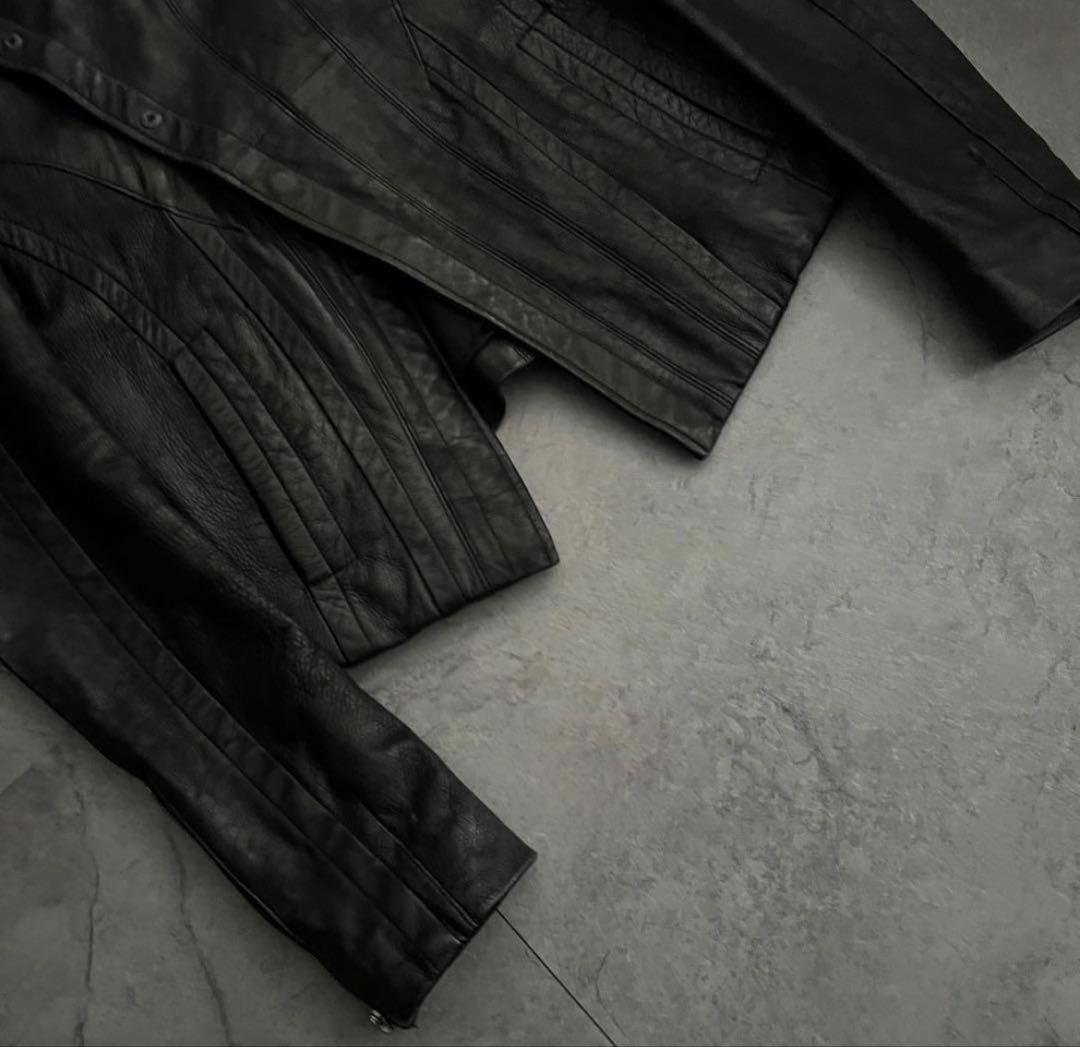 ジャケット・アウター Julius Deformation Leather Jacket