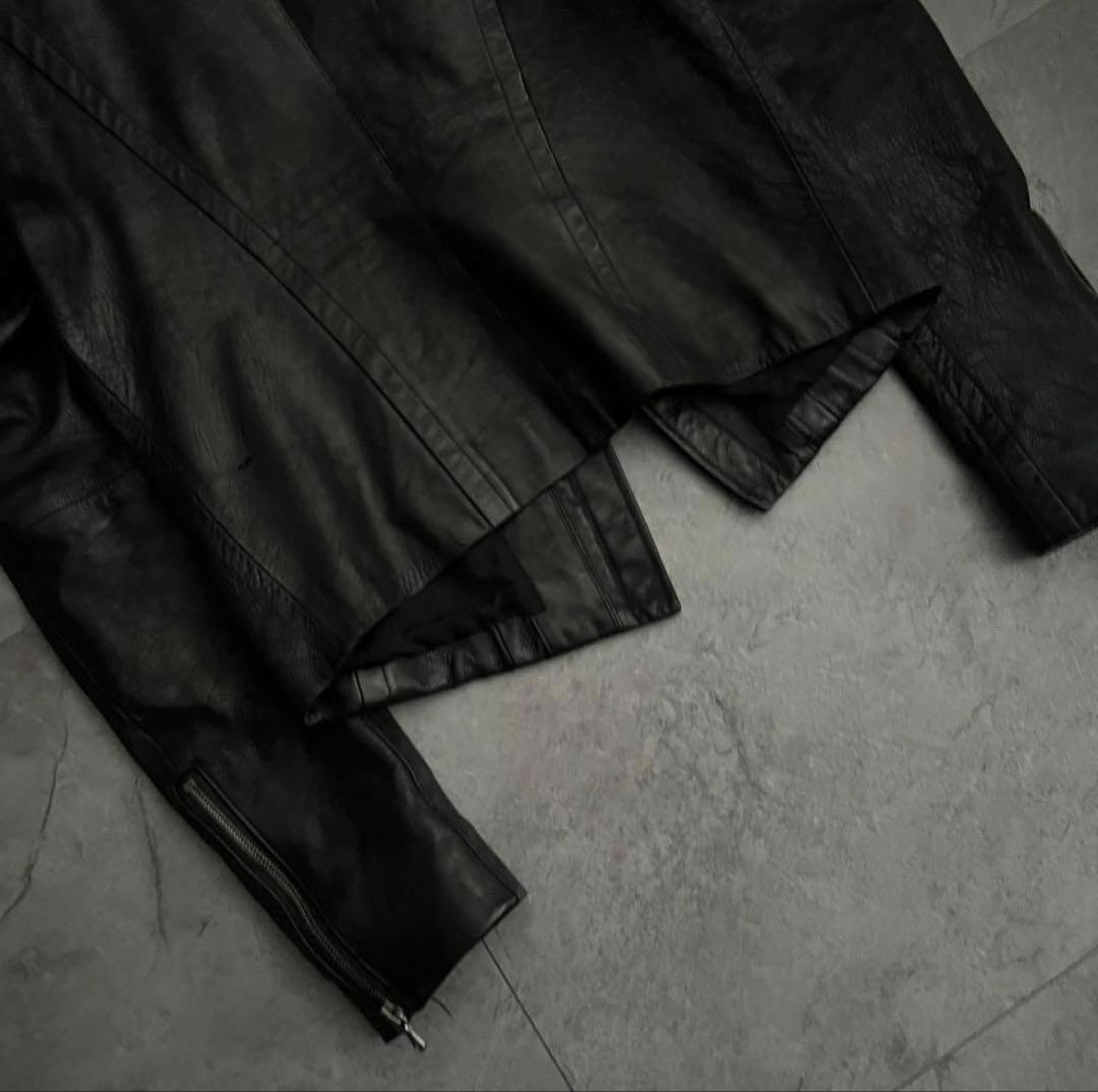 ジャケット・アウター Julius Deformation Leather Jacket
