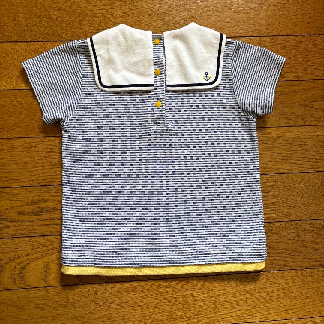 【最終価格】ほぼ新品 ファミリア トップス セーラー襟 Tシャツ 100