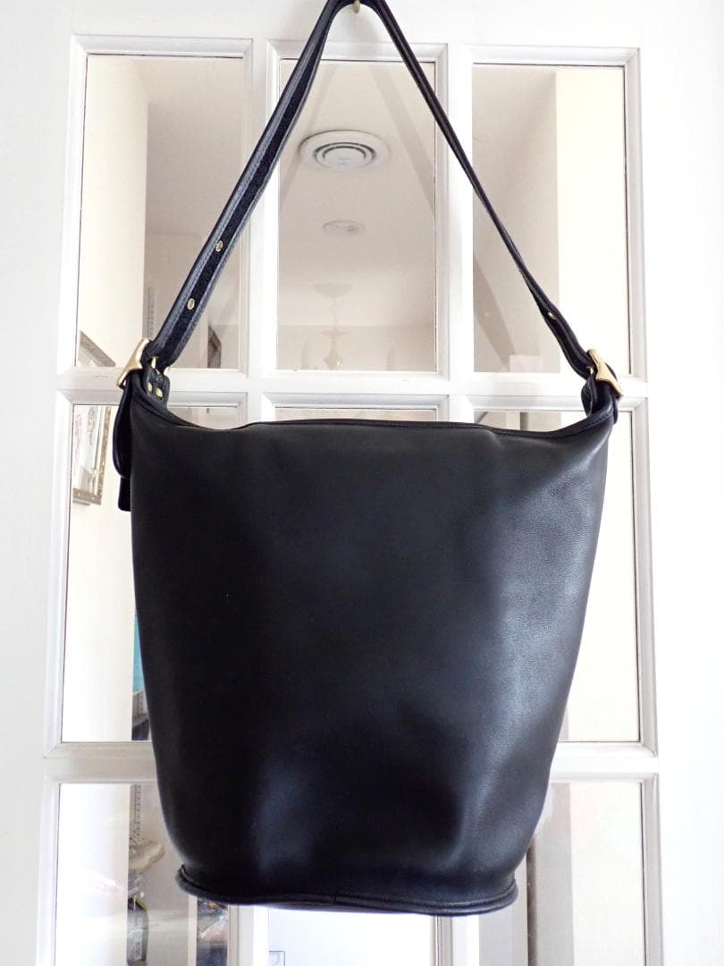 COACH オールドコーチ ドラム型 9085 オール本革レザーショルダーバック