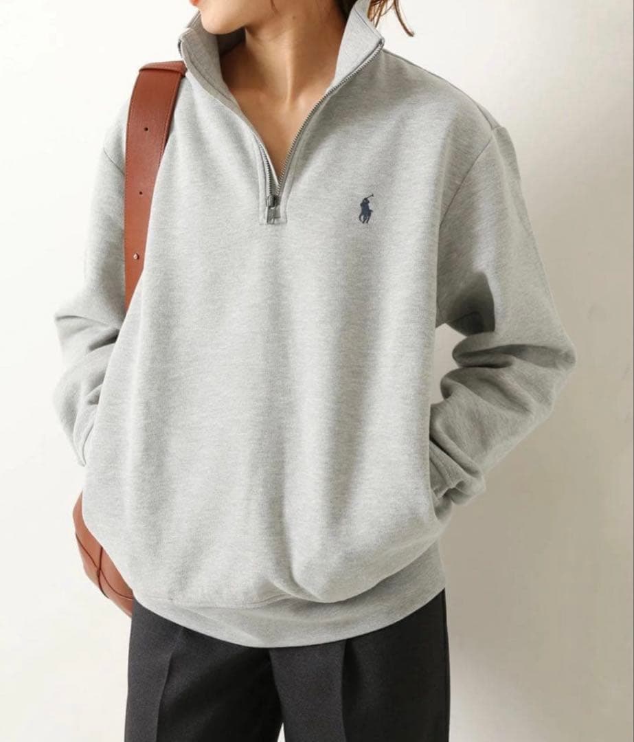 Polo Ralph Lauren グレー ハーフジップトレーナー ！？