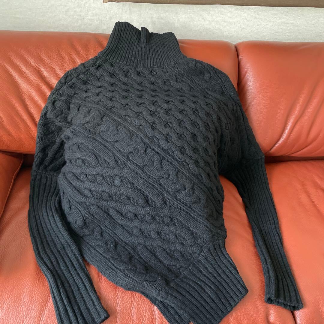 トップス Sacai Twisted Cable High Neck Pullover