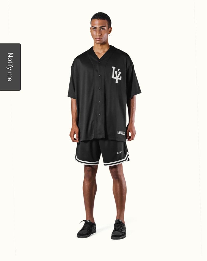 LYFT - Logo Baseball Shirts Black Sサイズ