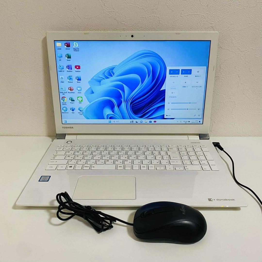 Y938 TOSHIBAノートパソコンSSD第7世代 WEBカメラWin11