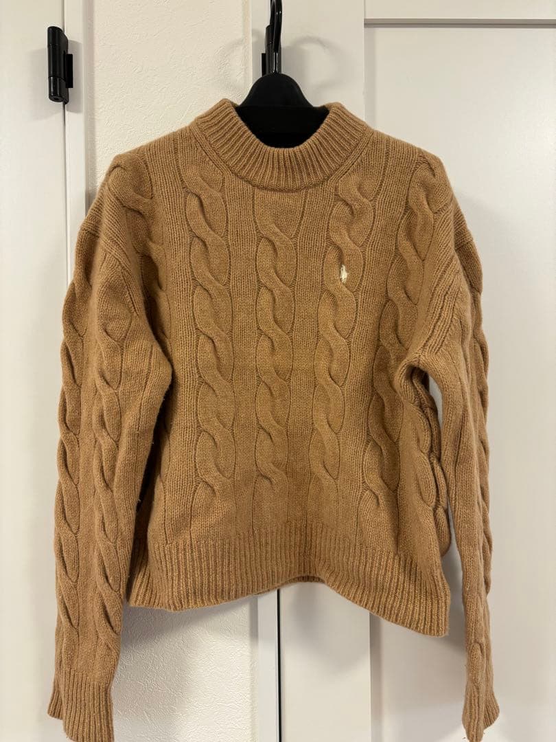 ポロラルフローレン ケーブル ウールカシミヤ モックネック セーター